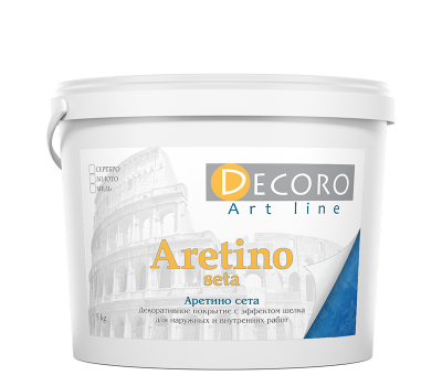 «Aretino seta» Декоративное покрытие с эффектом «шёлка» (серебро)